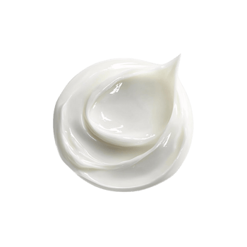 White cream swirl texture on transparent background png