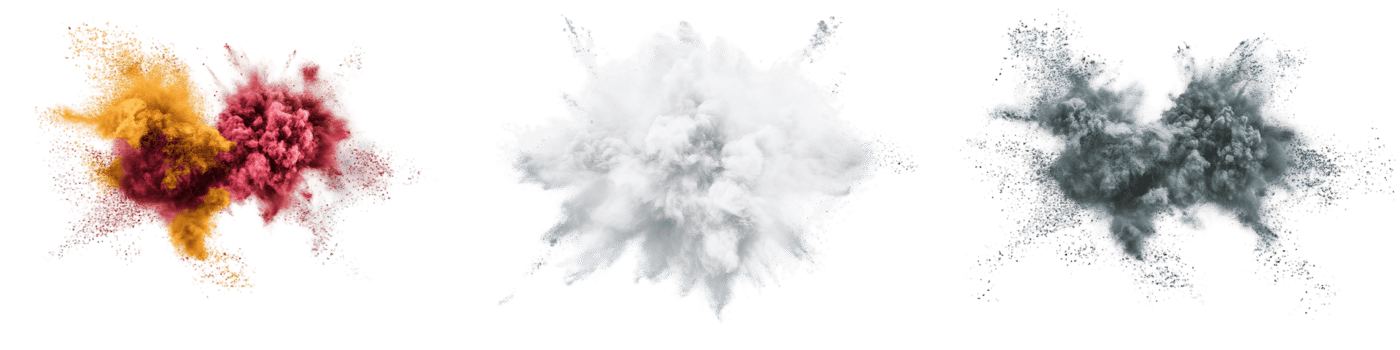 Abstract ink explosions on transparent background png