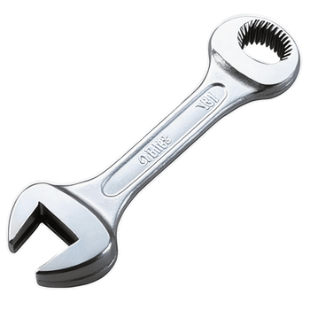 Chrome wrench tool on transparent background png