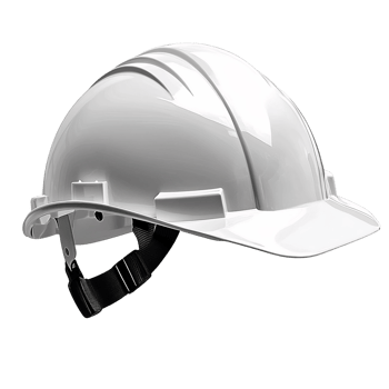 White hard hat safety helmet on transparent background png