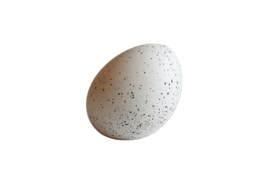 Unique speckled egg resting on a neutral surface captures natural beauty and texture png