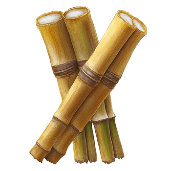 Sugarcane stalks on transparent background png