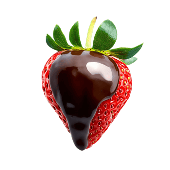 Tasty Chocolate Dipped Strawberry Isolated on transparent background png