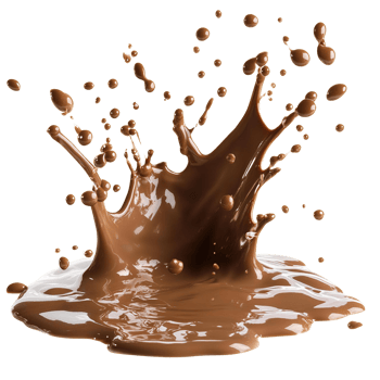 Chocolate splash crown on transparent background png