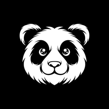 Panda head esport mascot illustration design logo vector