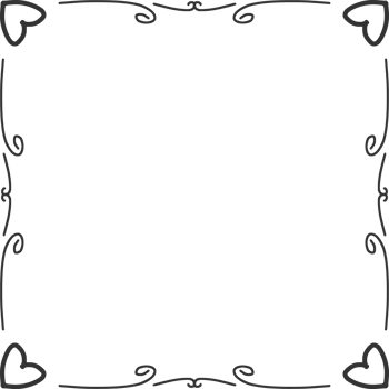 frame with love ornament for valentine, and gift card design png