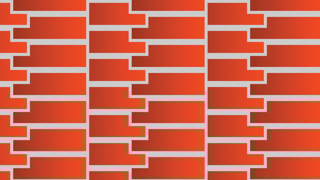 Abstract geometric pattern with orange bricks. Modern, minimalist design for background, texture, or wallpaper. vector