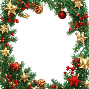 Christmas Wreath with Ornaments png
