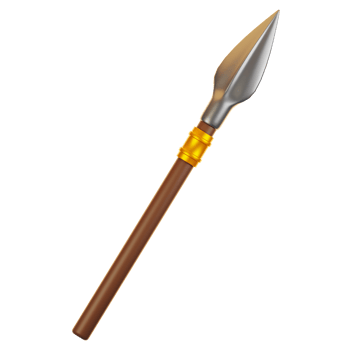 3d rendering spear icon. Game asset icon concept png