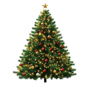 Decorated Christmas Tree Closeup png