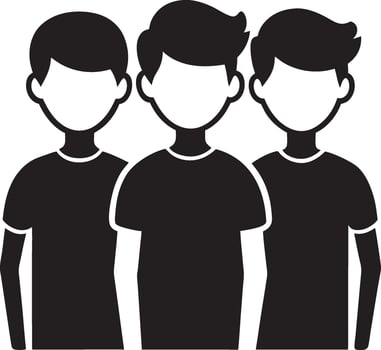 Joyful Companionship Silhouette vector