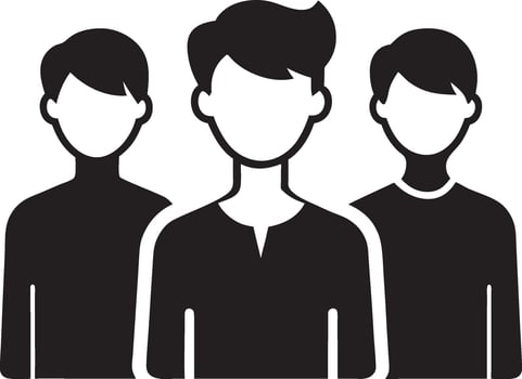 Friendship Connection Silhouette vector