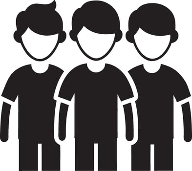 Together in Harmony Silhouette vector