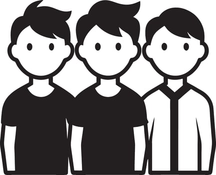 Circle of Friends Silhouette vector