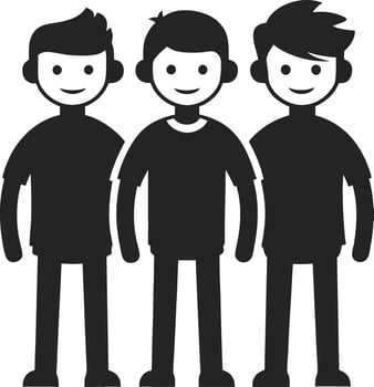 United in Laughter Silhouette vector