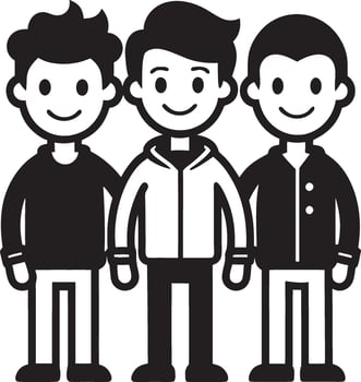Celebrating Friendship Silhouette vector