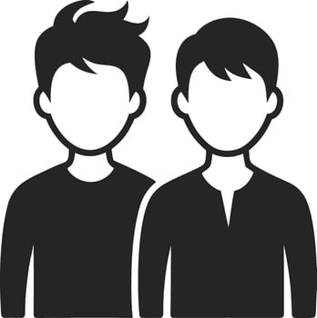 A Journey of Friendship Silhouette vector