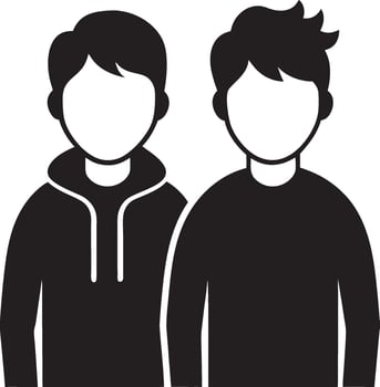 Cherished Friendship Silhouette vector