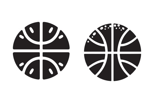 Stylized Basketball Icon Silhouette for Sports Branding vector