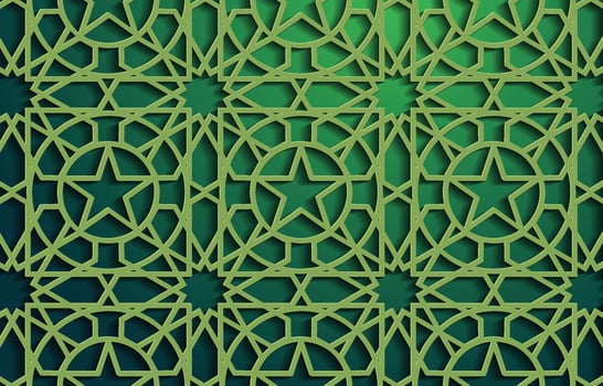 Geometric pattern in islamic style vector