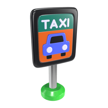 Taxi Stand 3D Illustration Icon png