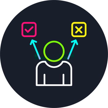 Decision Line Multi Color Design vector