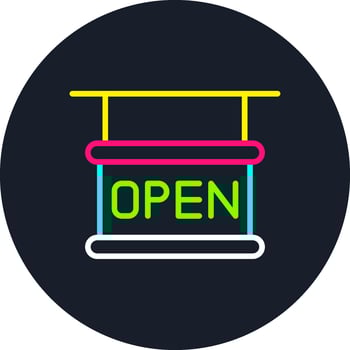Open Line Multi Color Design vector