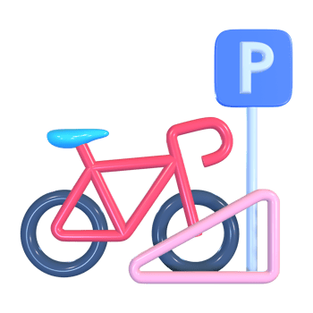 Bicycle Rack 3D Illustration Icon png