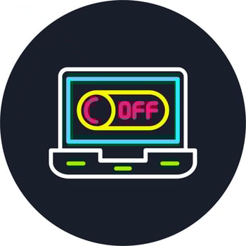 Off Line Multi Color Design vector