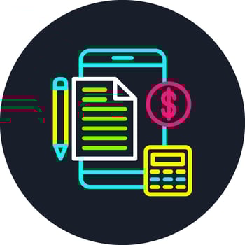 Budget Line Multi Color Design vector