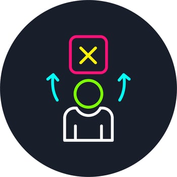Wrong Line Multi Color Design vector