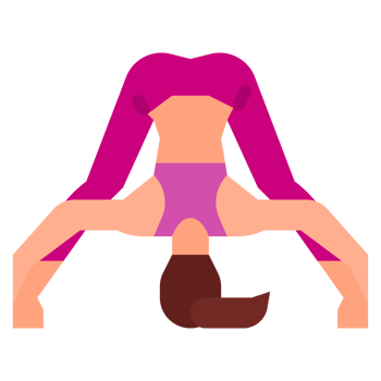 A woman doing yoga wearing pink outfit png