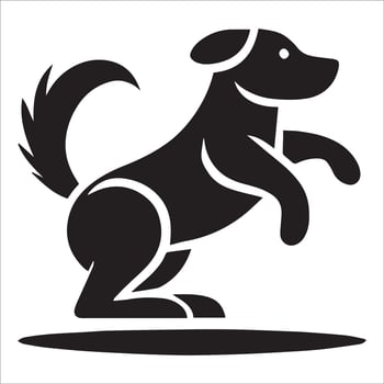 Standing Dog Silhouette Design vector