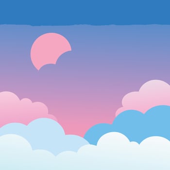 Shades of Blue and Pink in the Sky vector