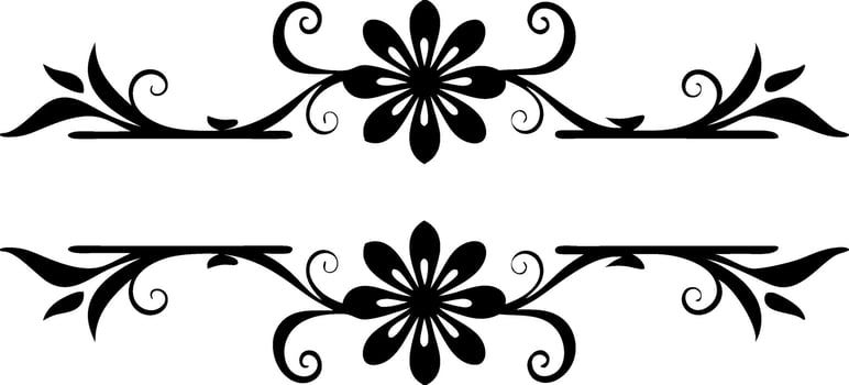 Delicate Floral Art Isolated Vintage Graphics vintage floral graphic element art illustration isolated on white vector
