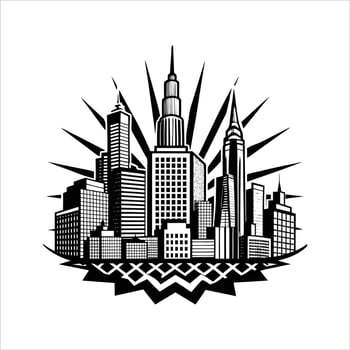 New York Sky Pop art vibes vector