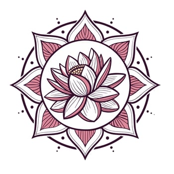 The Eternal Lotus of Indian Mandalas vector