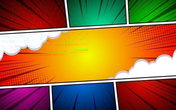 Blank colorful pop art comic background. vector