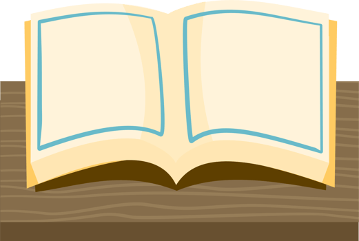 Opened quran book on wooden table png
