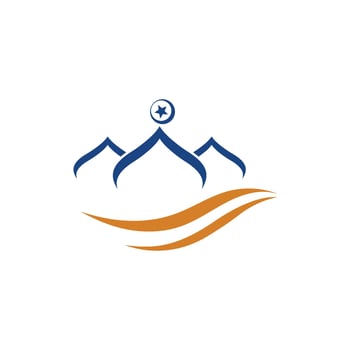 Mosque flat design icon vector