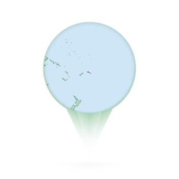 Samoa map, stylish location icon with Samoa map and flag. vector