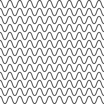 Abstract Wave Black Line Illustration, Linear Geometric Black Background vector