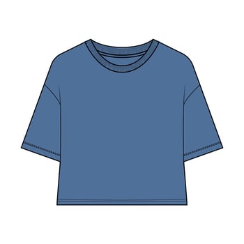 A blue t - shirt with a short sleeve vector