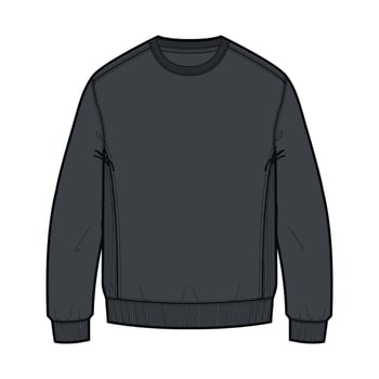 A black sweatshirt on a white background vector