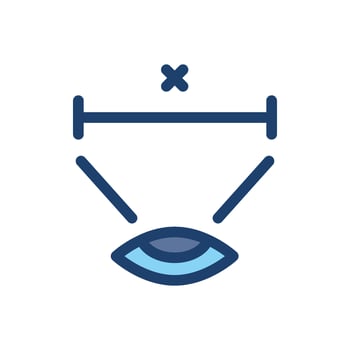 AR Measurement Tools icon filled line vector