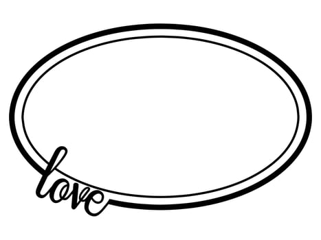 Love Frame Outline Background Illustration vector