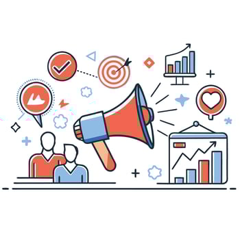 Creative Marketing Promotion Concept with Abstract Forms vector
