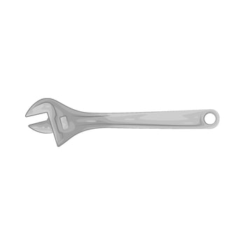 Illustration of Adjustable Wrench vector