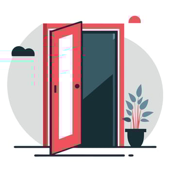 Modern Office Interior with Open Door Concept and Neutral Decor vector