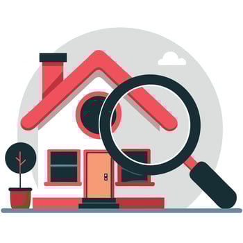 House Hunting Concept Illustration with People Searching for Dream Home vector